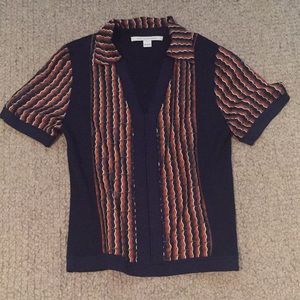 Diane von furstenberg sweater/silk top